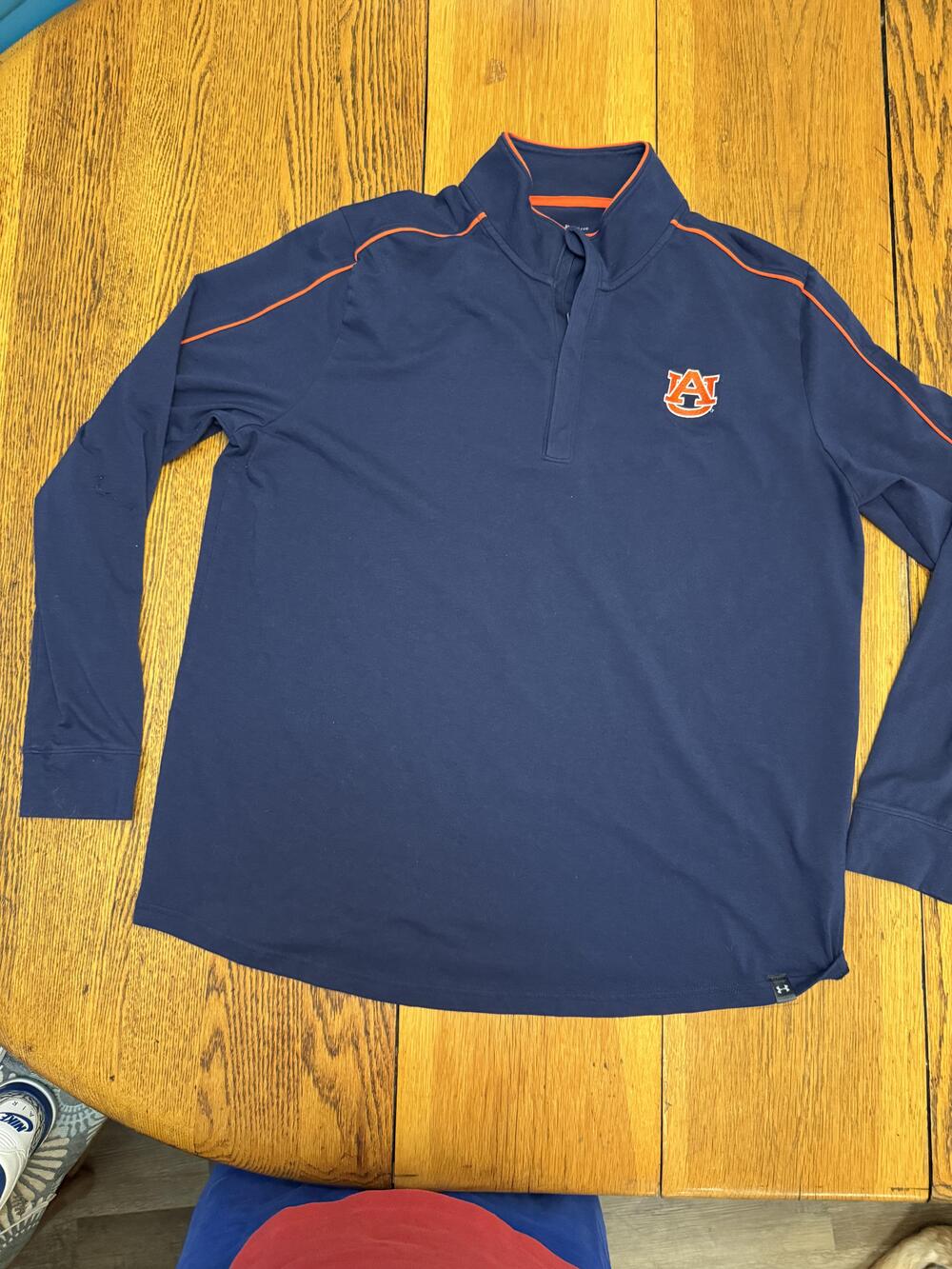 Auburn Tigers Shirt Mens XL Long Sleeve NCAA Football Quarter Zip Under Armour